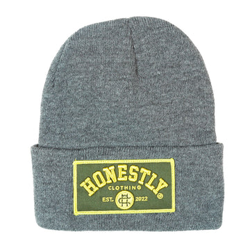 Gray and Mil Green Beanie