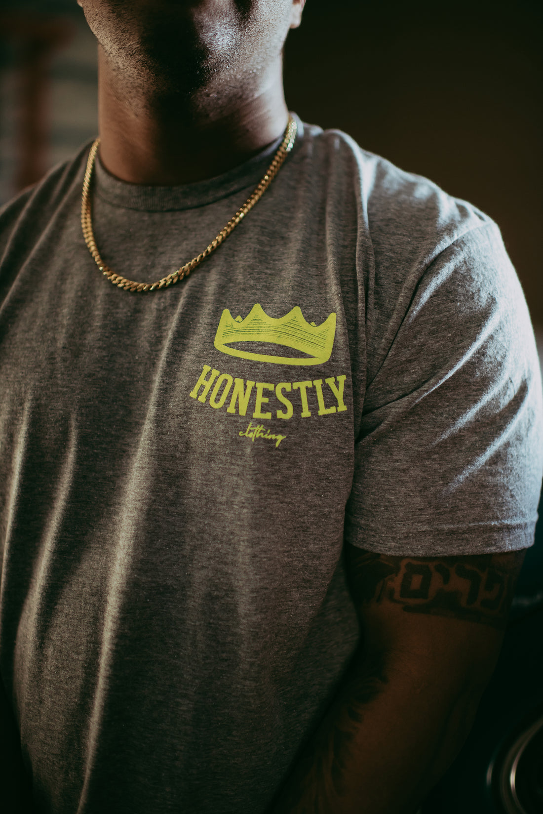 Honestly Original Crown Tee Graphite/Mustard