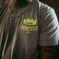 Honestly Original Crown Tee Graphite/Mustard